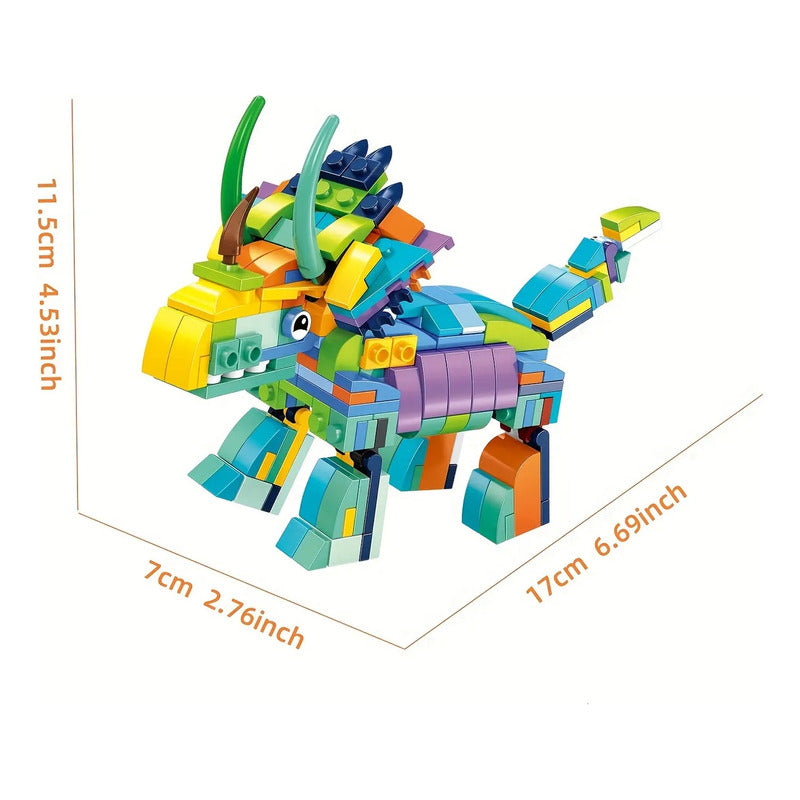 Set Mini Bloques Construcción 6 Dinosaurios En 1 Sorpresa