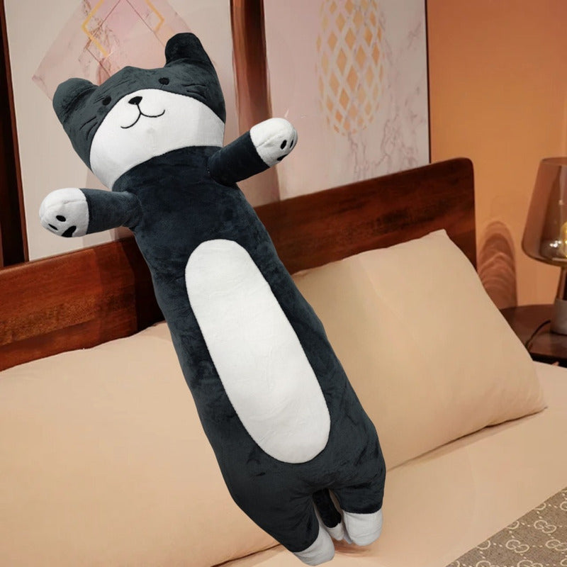 Cojín Gatito Peluche Felpa Gato Kawaii Abrazable 70cm Almoha