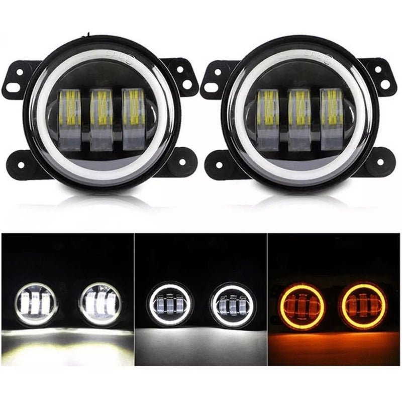 X2 Foco Neblinero Led Luz Antiniebla 4 Pulgadas Ojo De Angel
