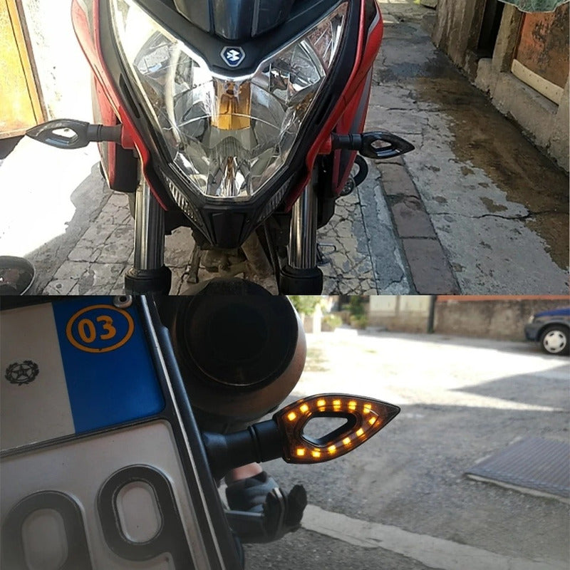 Luces Intermitente De Moto X2 Triangular Viraje /r&c