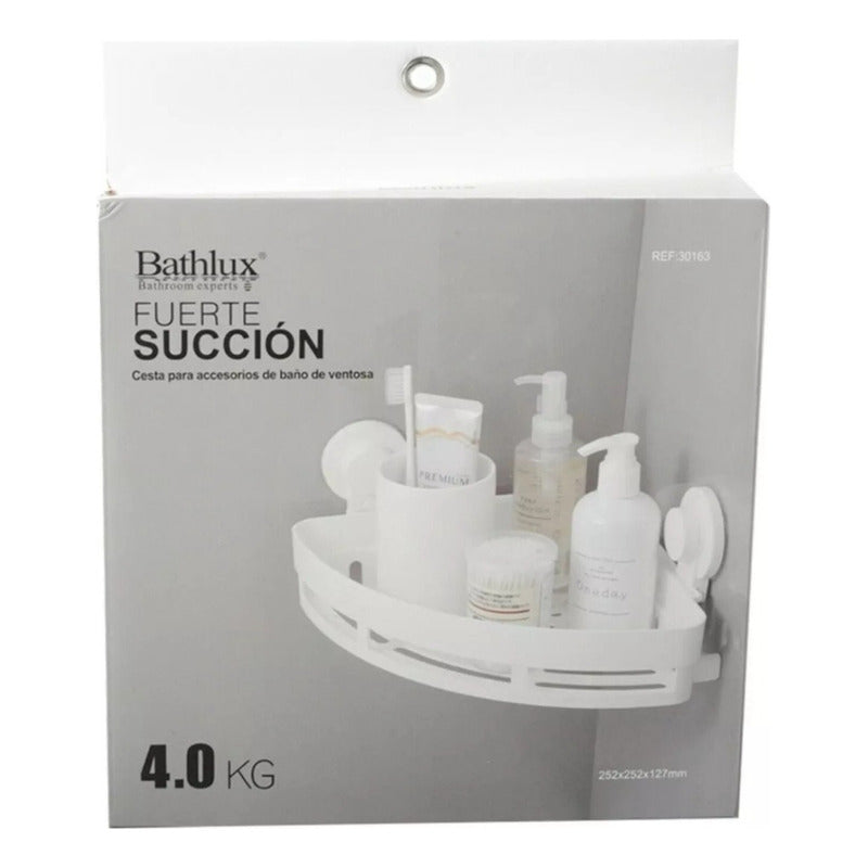 Organizador De Baño Esquinero Colgante Sopapa Bathlux Color Blanco