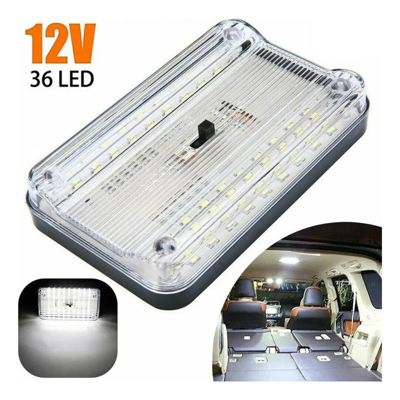 Luz De Interior Led De Techo Para Auto Universal 36led Blanc