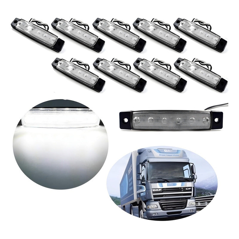 X10 Luz Led De Trocha Lateral Posición Bivoltaje 12-24v 6led