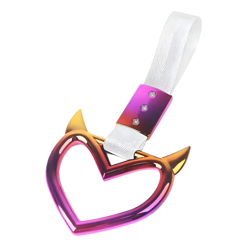 Colgante Anillo Tsurikawa Corazón Tornasol Manija Correa Man
