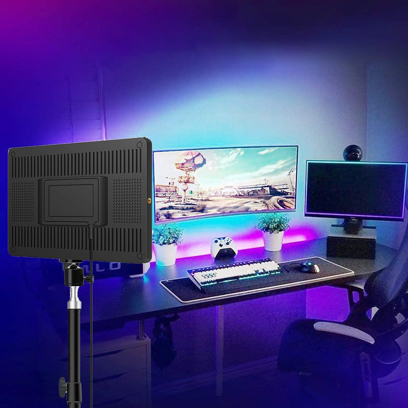Luz Led Relleno Panel Iluminación 23cm Video Foto + Trípode