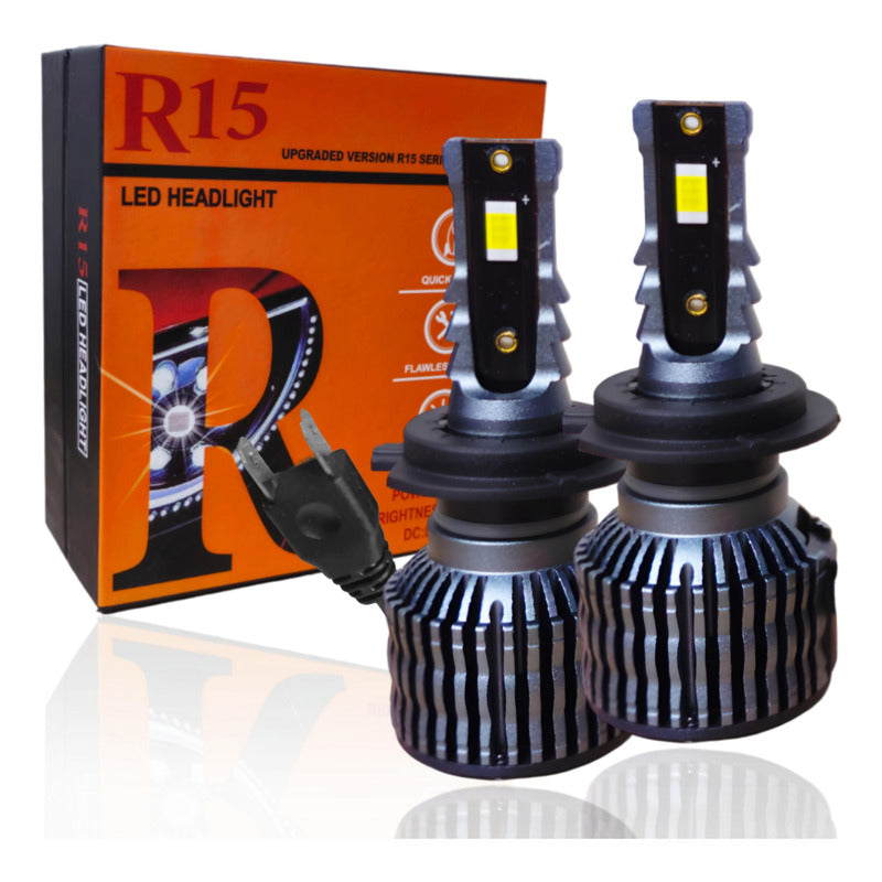 Ampolleta R15 Turbo Led 28000lm Potent 8/48v H11/h7/9005/880