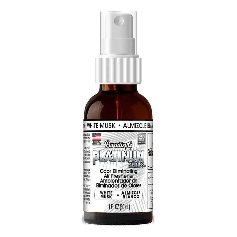 Aromatizante Para Auto Paradise Air White Musk En Spray De 30 Ml Marrón