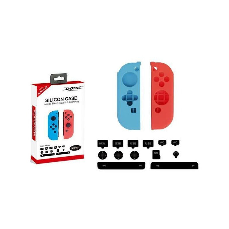 Kit Protector Silicona Para Joy Con N-switch + Antipolvo Ryc