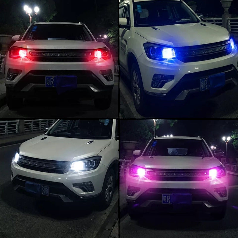 T10- Cola De Pescado Led Cob Rgb Multicolor + Control / R&c