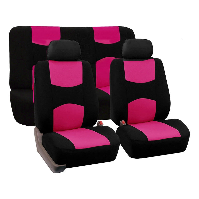 Set 12pcs Cubre Asiento Ecocuero Volante Cinturón Palanca