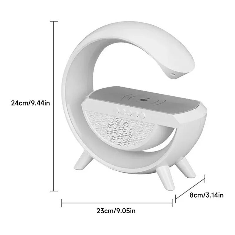 Parlante Bluetooth Cn Cargador Inalámbrico + Lámpara Led Rgb