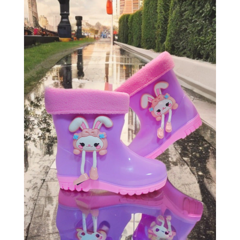 Bota De Agua Niño Niña Impermeable Lluvia Nieve 7584