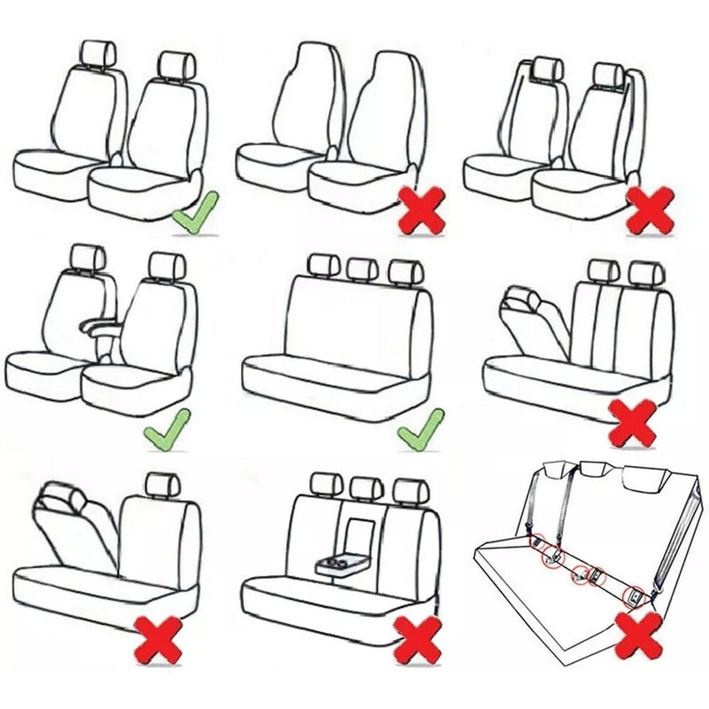 Funda Cubre Asiento Negro-rosa Mariposa 11pcs Auto Universal