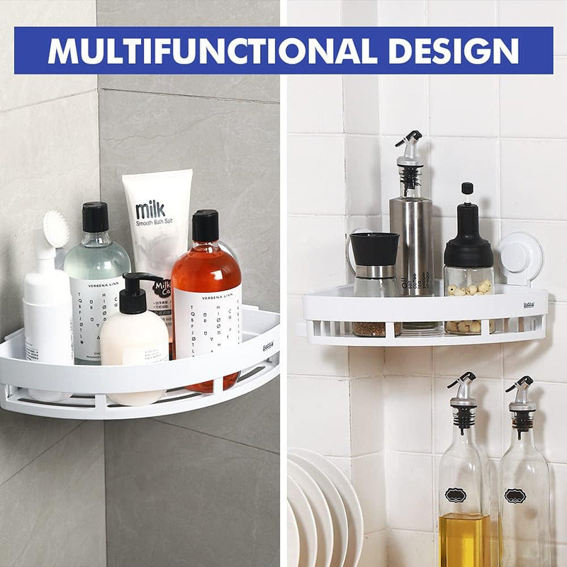 Organizador De Baño Esquinero Colgante Sopapa Bathlux Color Blanco