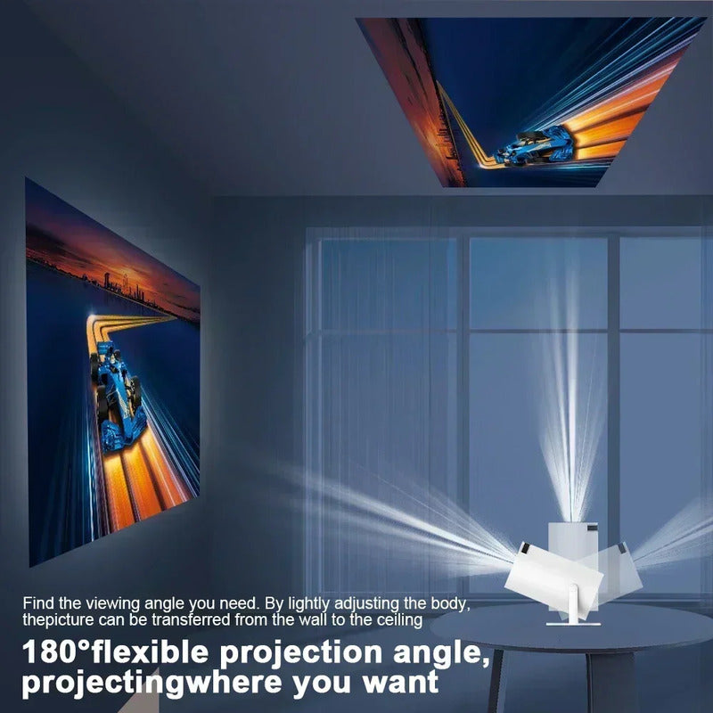 Proyector Portatil Cinema 4k Android Tv 11 Hdmi Usb 180°