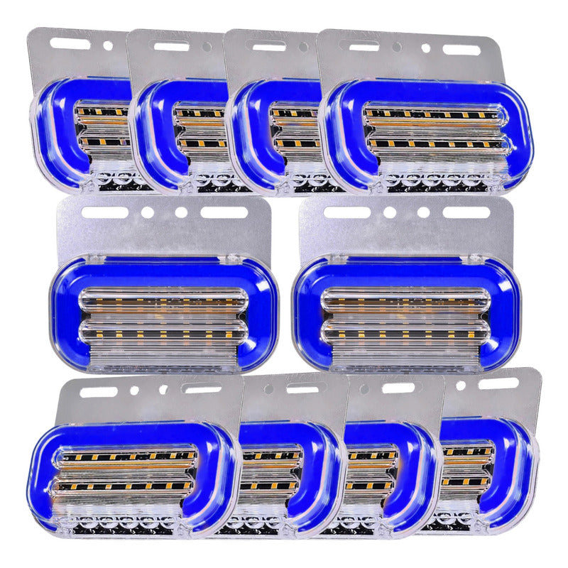 X10 Luz Led De Trocha Bicolor Luz Lateral Secuencial 24v Big
