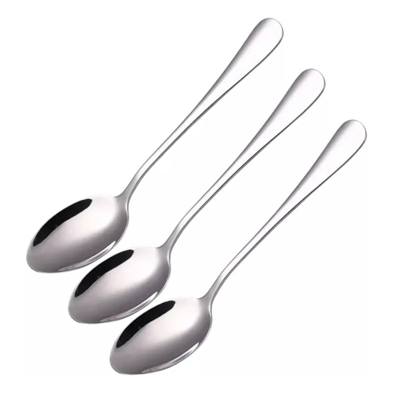 X3 Cuchara Acero Inoxidable Elegant Cuchara Mesa Postre 17.5