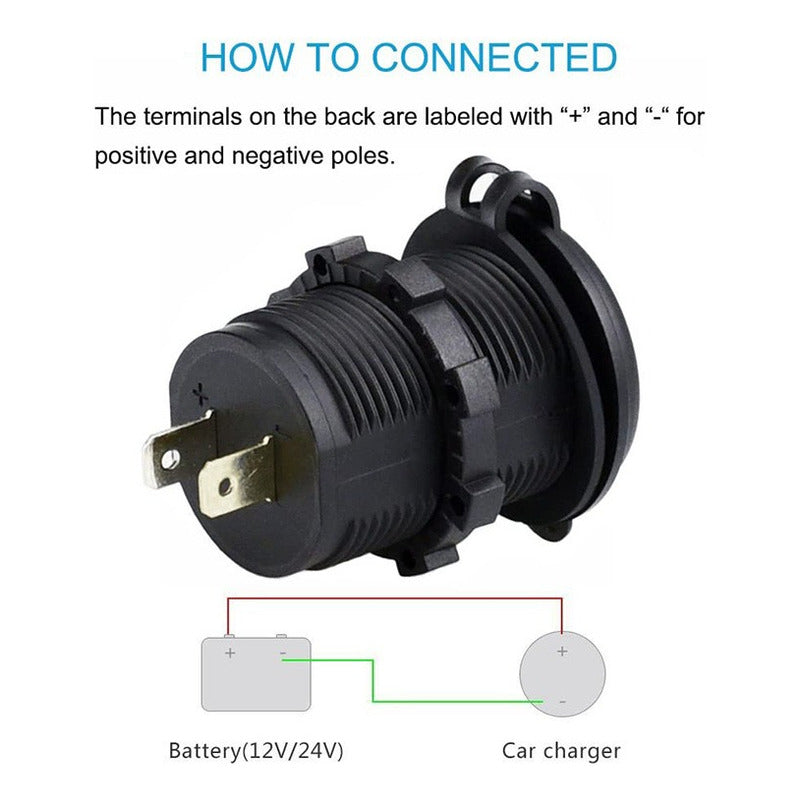Cargador Doble Usb Adaptador Encendedor Con Luz 12v 1a/2.1a