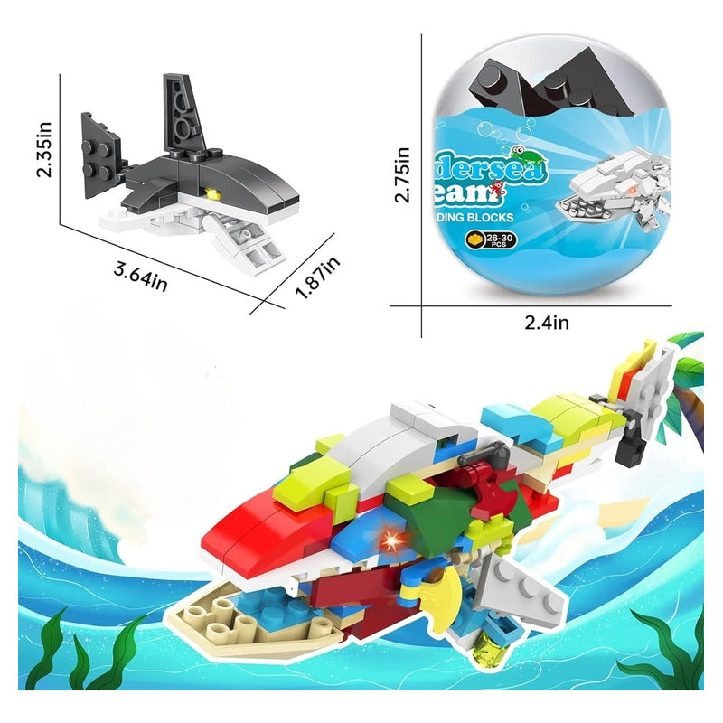 Set 6 Huevos Sorpresa Animales De Mini Bloques Construcción