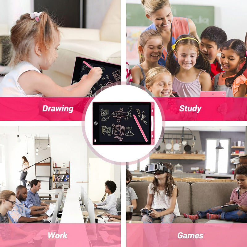 Tableta Dibujo Digital Lcd 8.5 Pizarra Mágica Electrónica Color Rosa 2123