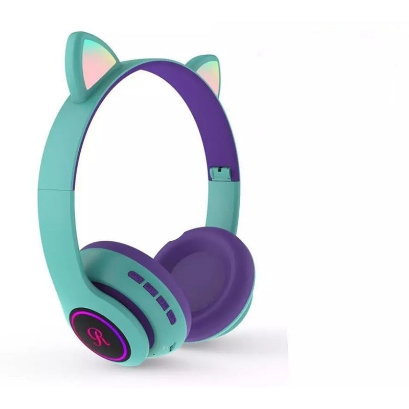 Audífono Bluetooth Con Orejas De Gato Luces Inalámbrico/ryc