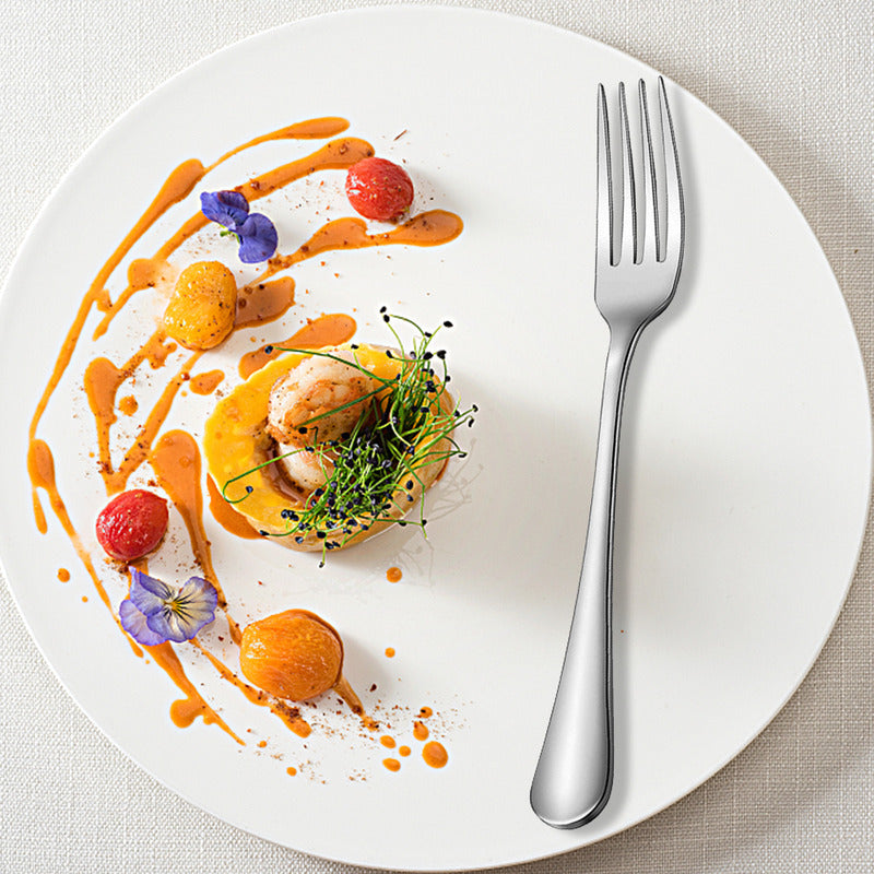 X3 Tenedor De Mesa Acero Inoxidable Tenedor Elegante 20cm