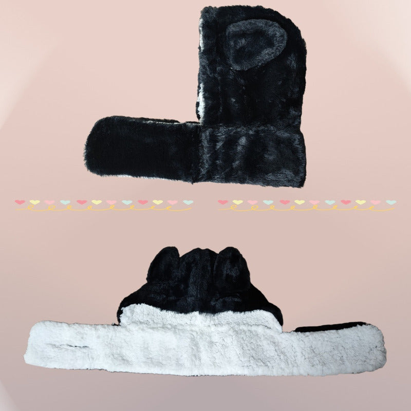 Gorro Con Bufanda Para Bebé Niño/a Diseño Invierno Calientit