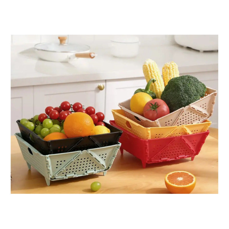 Frutero De Mesa Genérica Cesta Plástico Color Al Azar X 1u