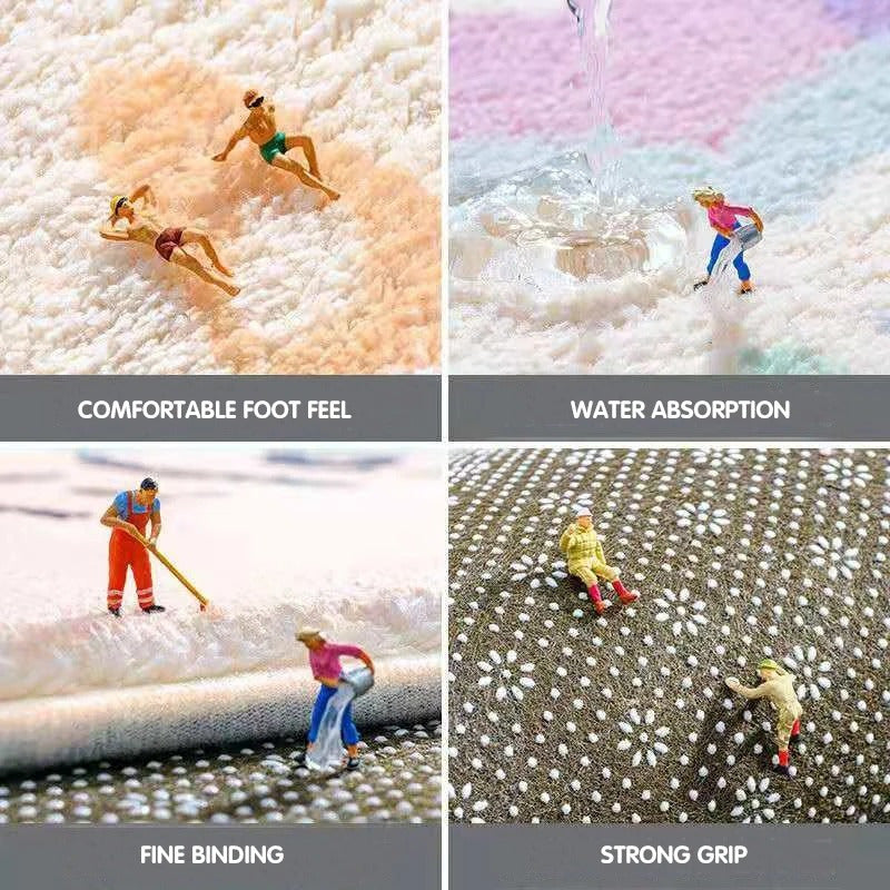 Limpiapiés Alfombra Bienvenida Baño Dormitorio Decora Kawaii