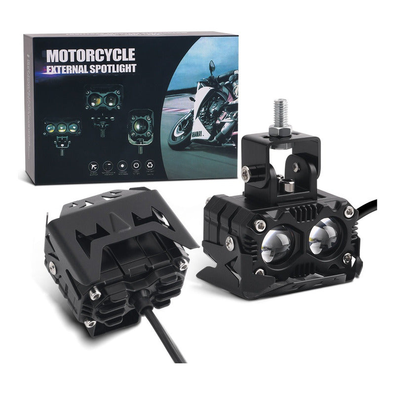 X2 Foco Neblinero Led Lupa Amarillo Antiniebla Moto Auto/r&c