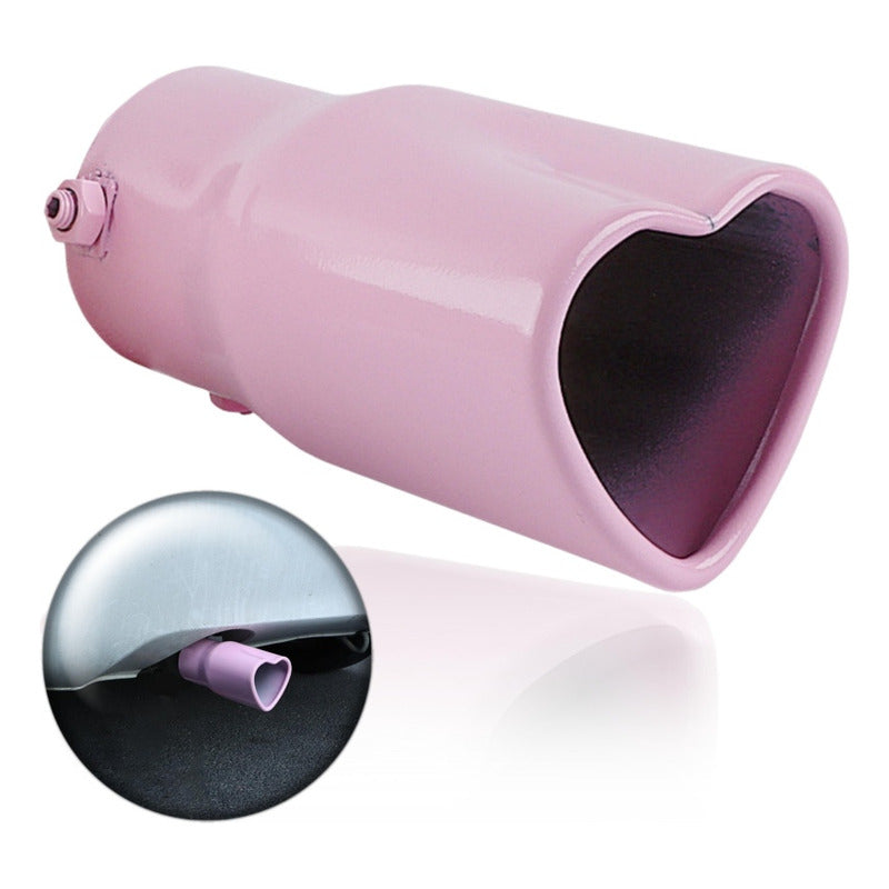 Cola De Escape Rosa Con Diseño De Corazón Auto Tunning /ryc