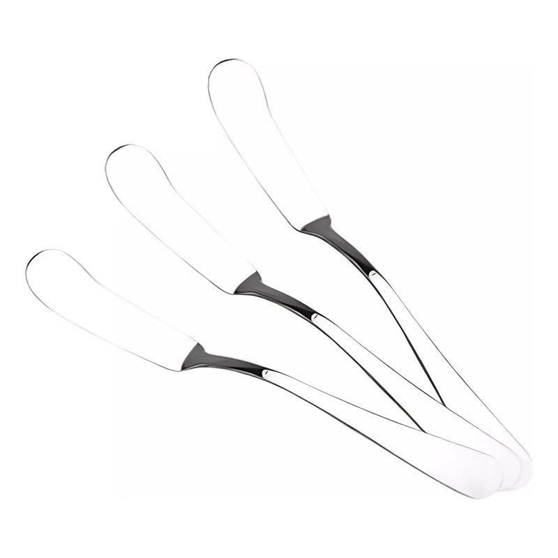 3 Cuchillo Para Mantequilla Mermelada Queso Acero Inoxidable