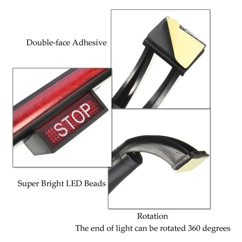 Tercera Luz De Freno Led Adhesiva Stop Auto 12v Universal