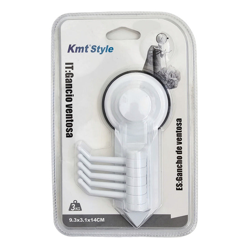 Gancho Para Baño Kmt 5200774 Blanco Y Acabado Mate X Unidad