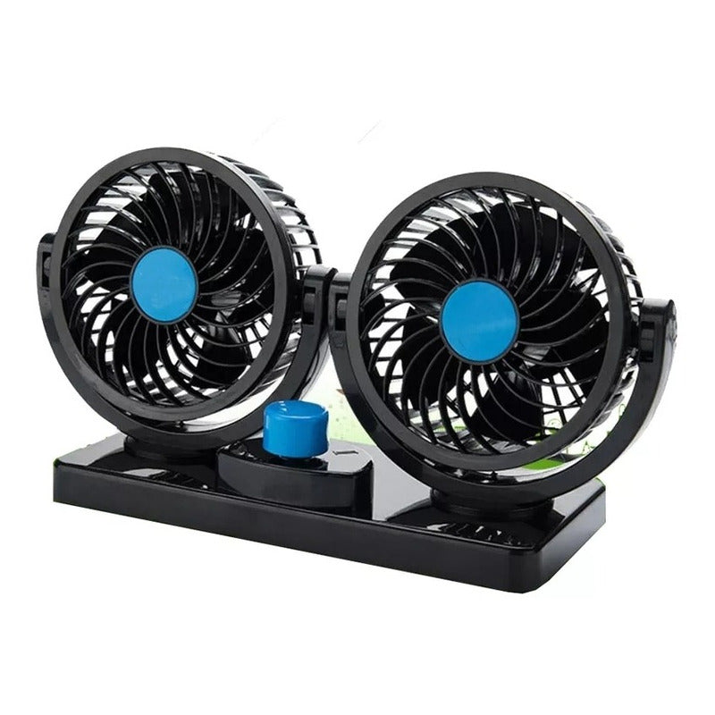 Ventilador Doble Automóvil 12v Accesorio Vehículo 360°/ R&c