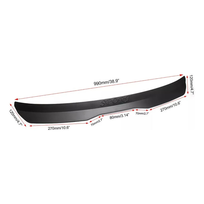 Aleron D Maleta Hatchback Sedan Lip Trasero Spoiler Brillant