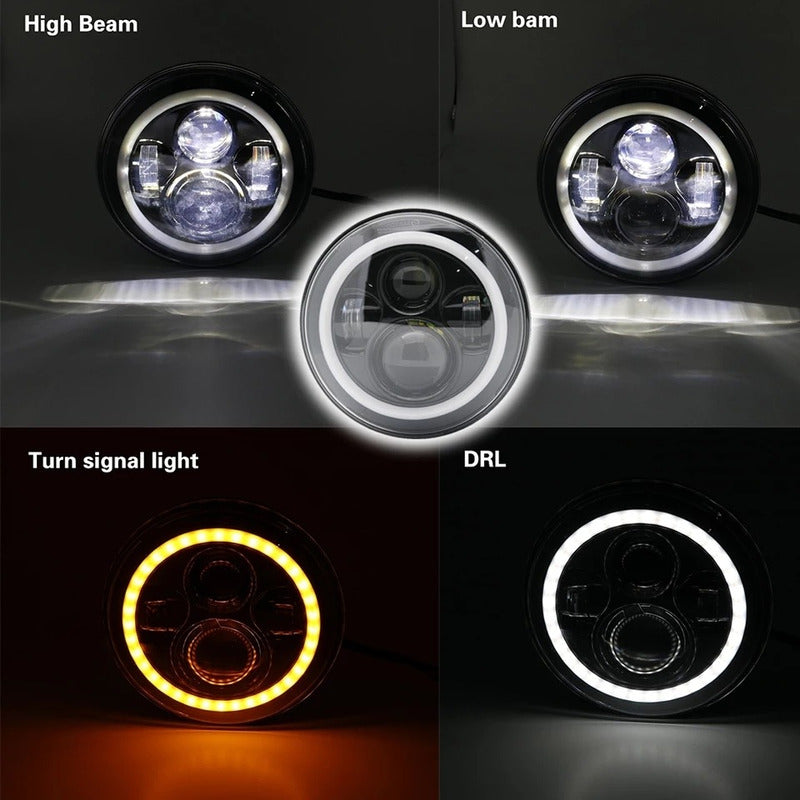 Foco Led Ojo De Angel Jepp 7 Pulgadas. Par
