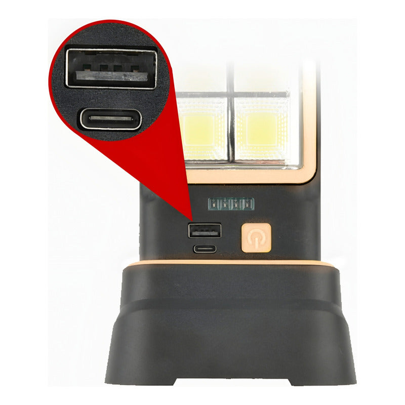 Lámpara De Emergencia Luz Led Recarga Solar /usb +base 48led