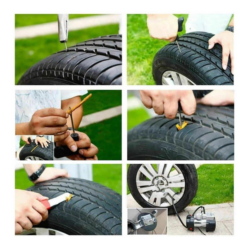 Kit Repara Neumáticos Pinchazos Emergencia Auto Moto Tkr005