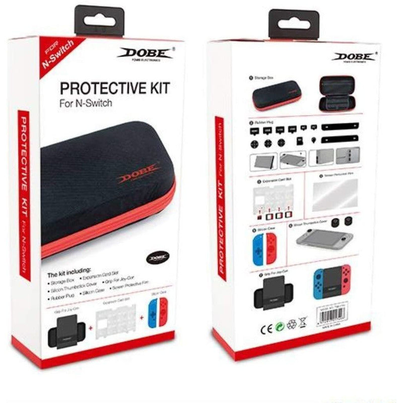 Kit Protector Nintendo Switch Bolso Lámina Grip Case Joy Con