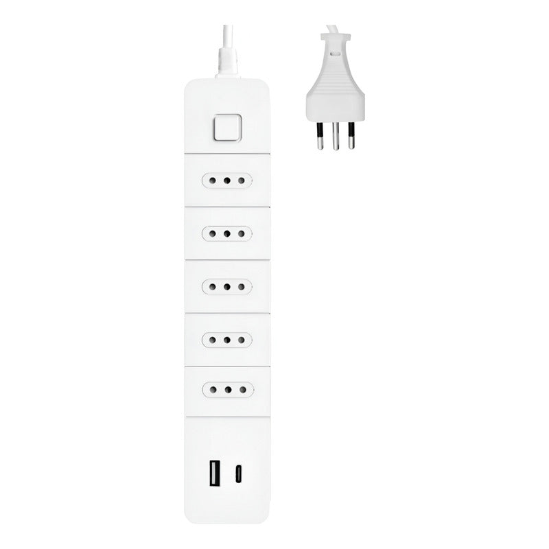 Alargador Con Switch 5 Posiciones + Usb + Tipo C 1.5mt Certi