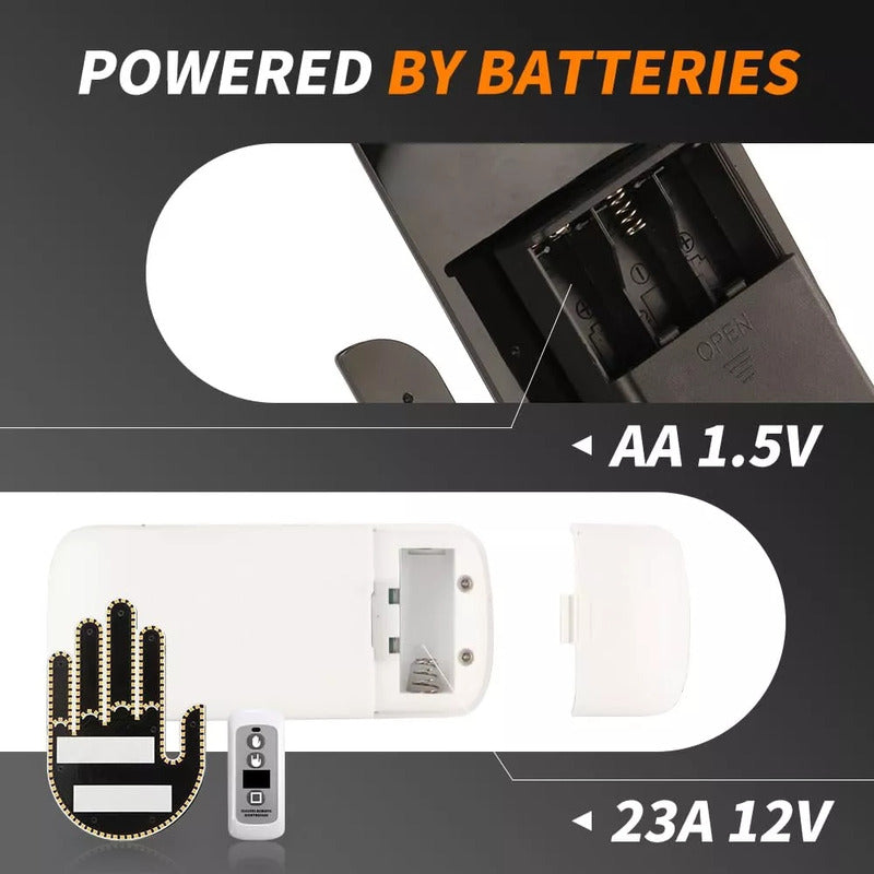 Mano Led Señal Parabrisa Auto, Luz Led De Gestos Con Control