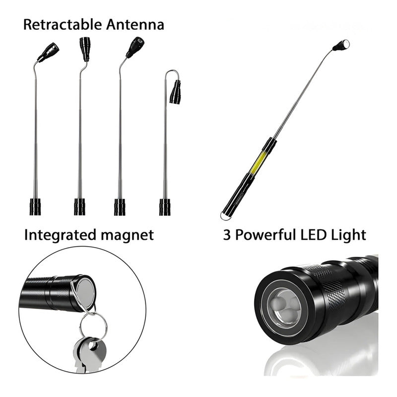 Linterna Led Telescópica Magnética Cabezal Flexible Luckybuy