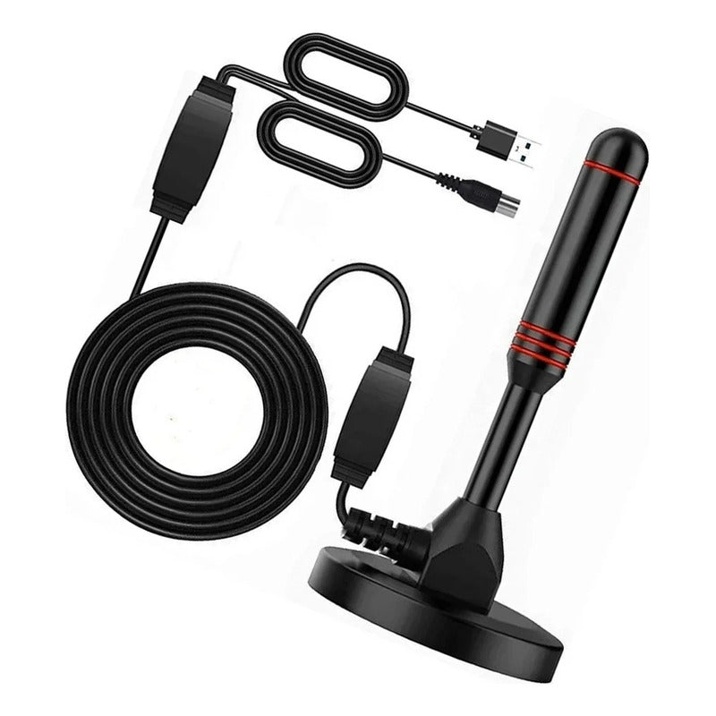Antena De Tv Digital Hdtv 4k Usb Amplifica Interior Exterior