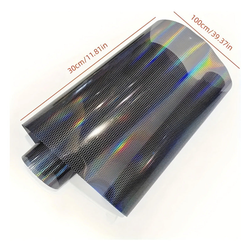 Vinilo Tornasol Para Foco Óptico Vinil Panal 6d Auto Tunning