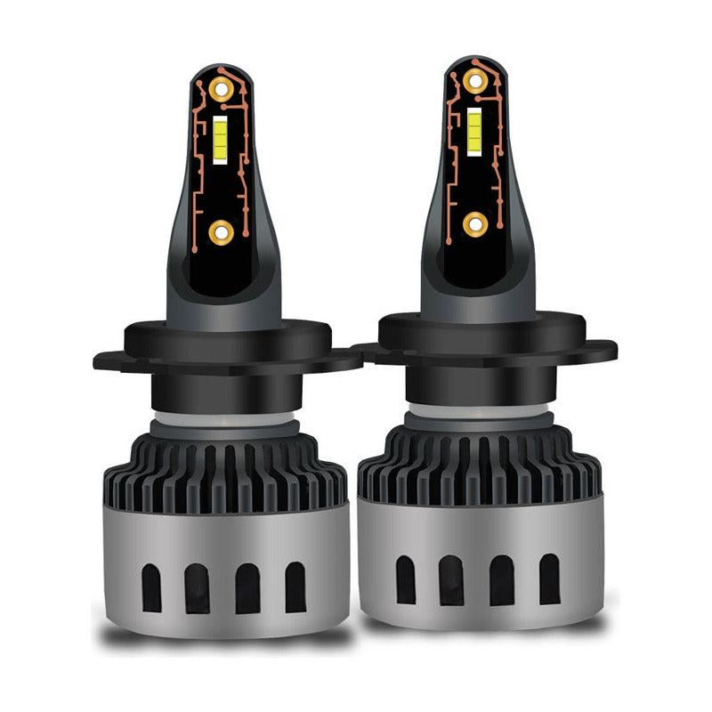 X2 Ampolleta Mini Turbo Led T10 Potente 12000lm Conector H7