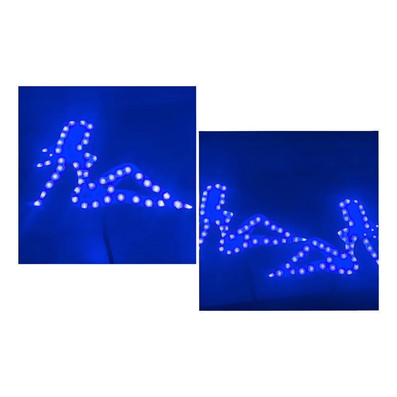 X2 Luz Led Silueta De Mujer Decoración Parabrisa 12v Auto