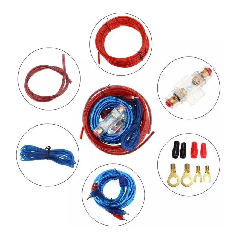 Kit Cables Amplificador Y Subwoofer Auto Tiaoping 1500w/r&c