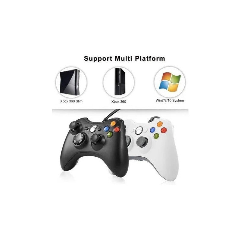 Control Xbox 360 Joystick Mando 360 Pc Cable Color Negro Usb