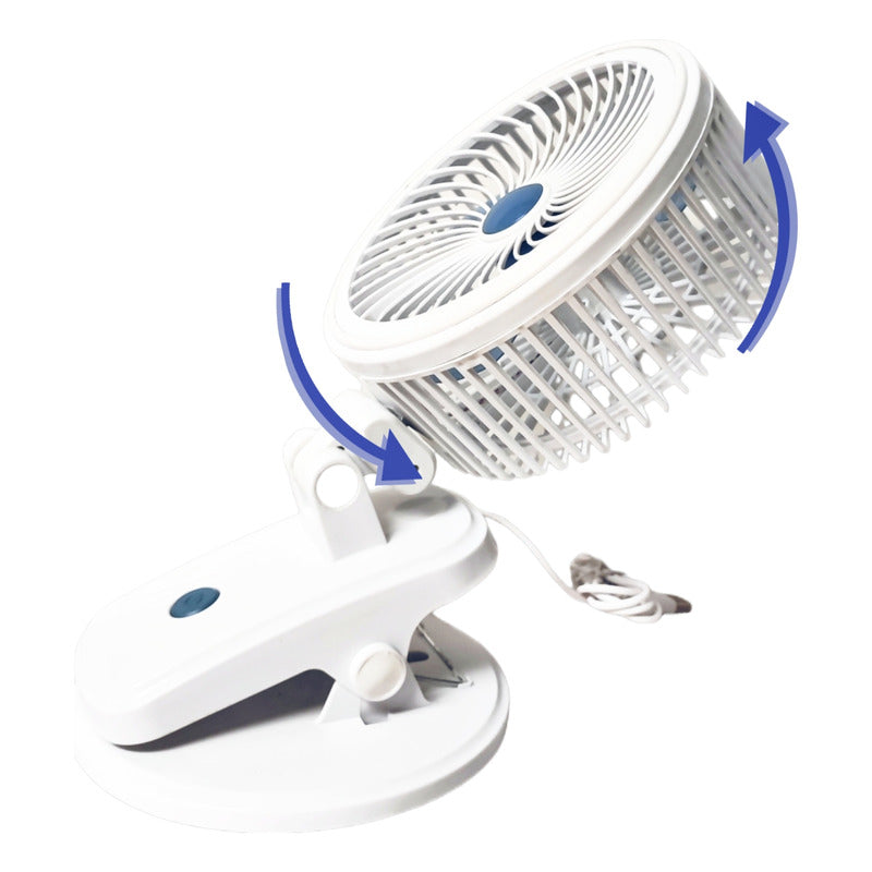 Ventilador Usb Con Clip Funcion Auto Escritorio / Pinza Ryc